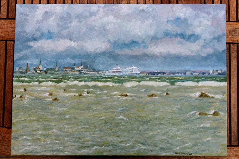 Original Impressionism Seascape Painting by Juri Semjonov