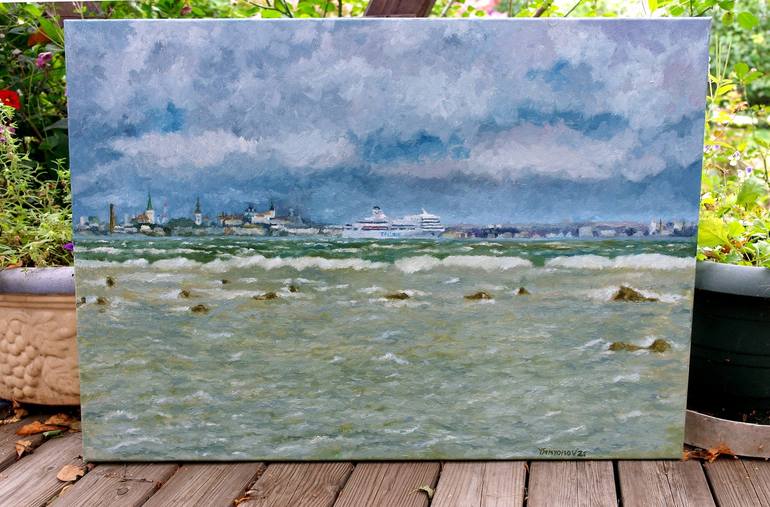 Original Impressionism Seascape Painting by Juri Semjonov