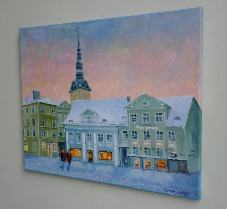 Original Impressionism Cities Painting by Juri Semjonov