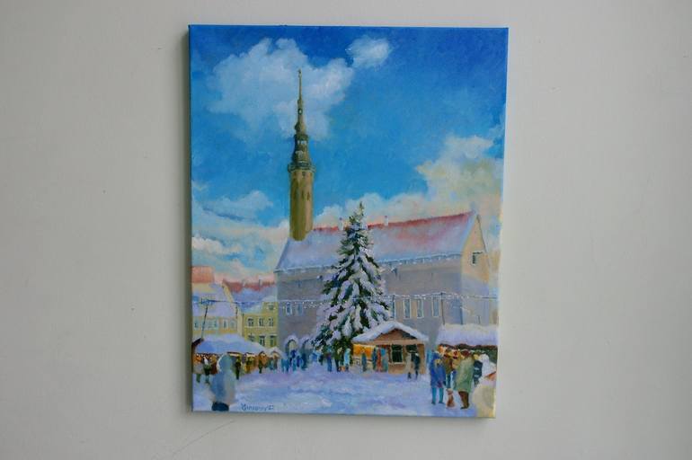 Original Impressionism Cities Painting by Juri Semjonov