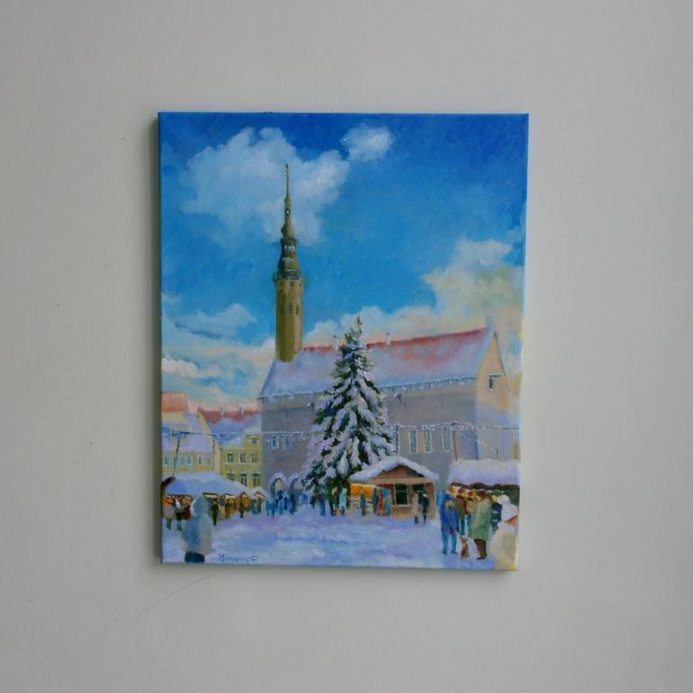 Original Impressionism Cities Painting by Juri Semjonov