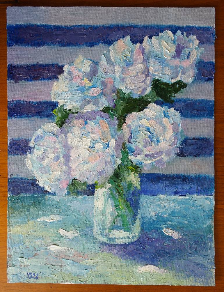 Original Impressionism Floral Painting by Juri Semjonov