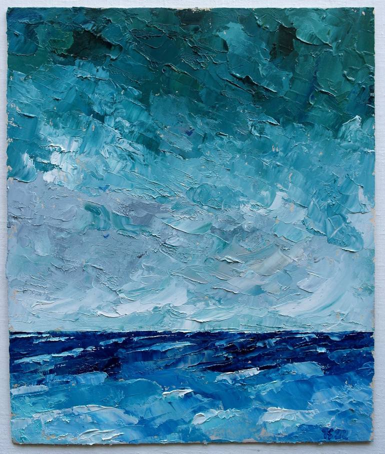 Original Expressionism Seascape Painting by Juri Semjonov