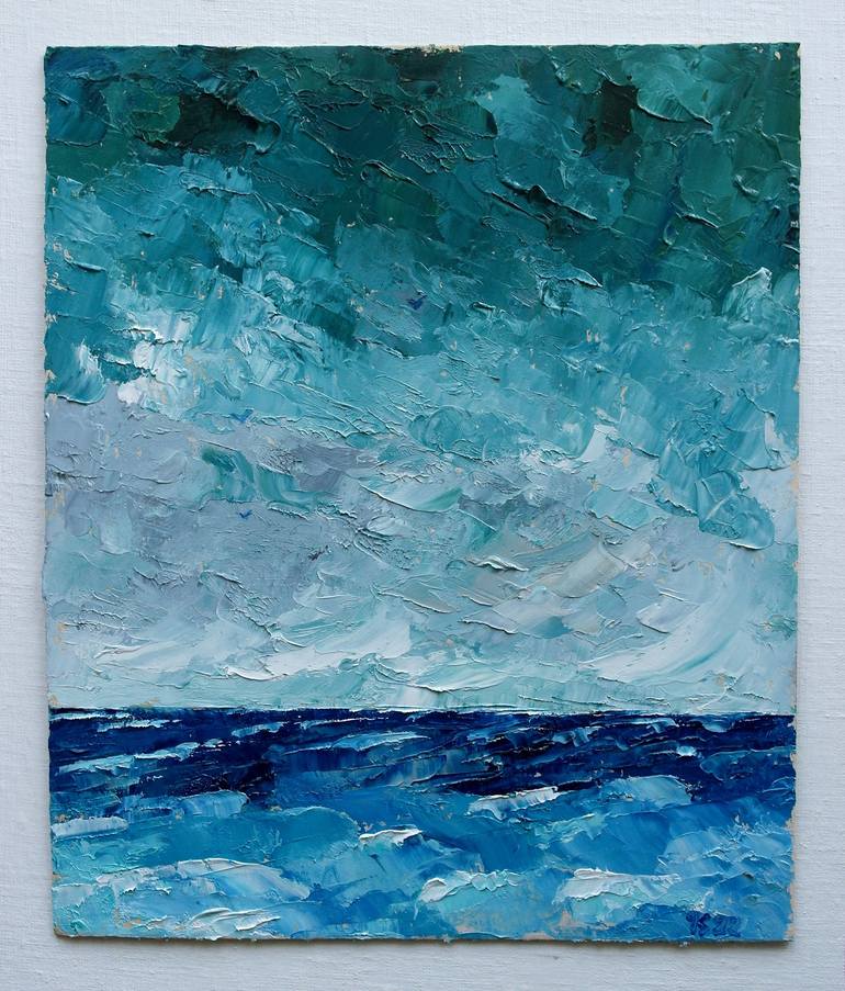 Original Expressionism Seascape Painting by Juri Semjonov