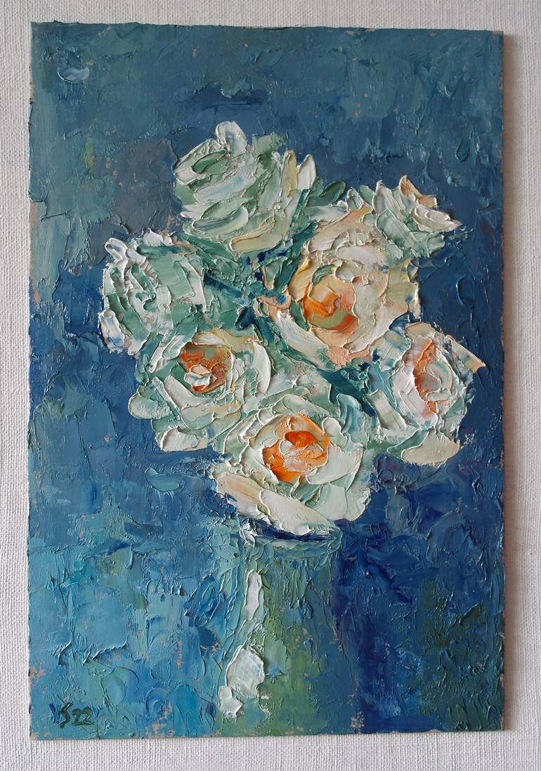 Original Abstract Expressionism Floral Painting by Juri Semjonov