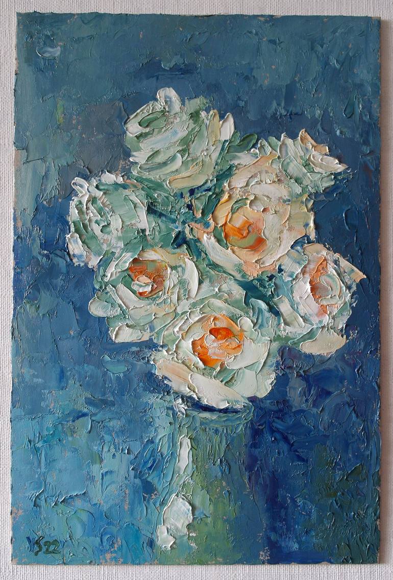 Original Abstract Expressionism Floral Painting by Juri Semjonov