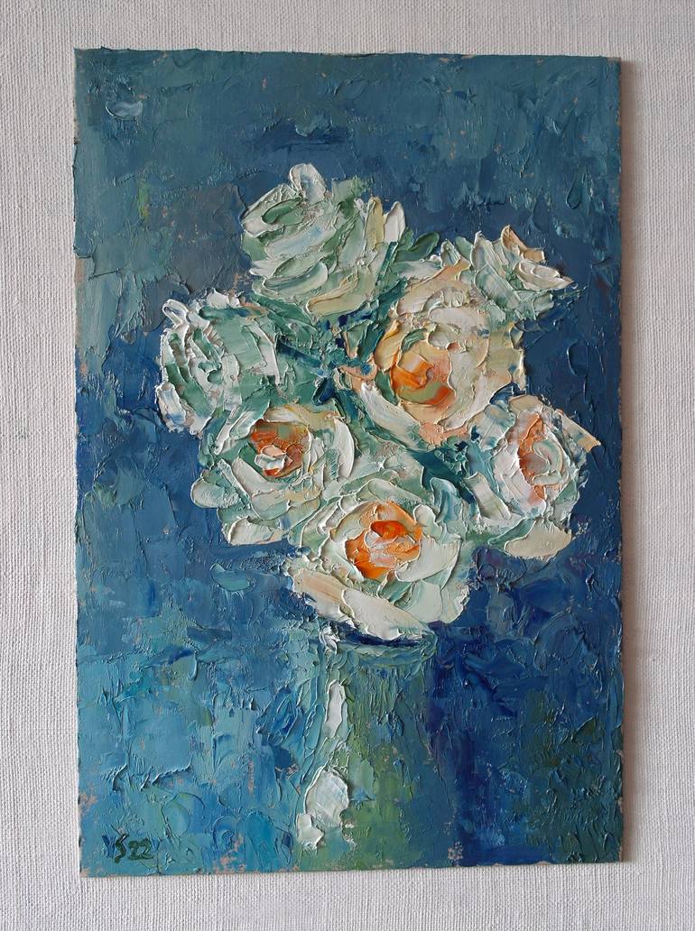 Original Abstract Expressionism Floral Painting by Juri Semjonov