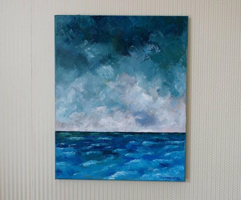 Original Abstract Seascape Painting by Juri Semjonov