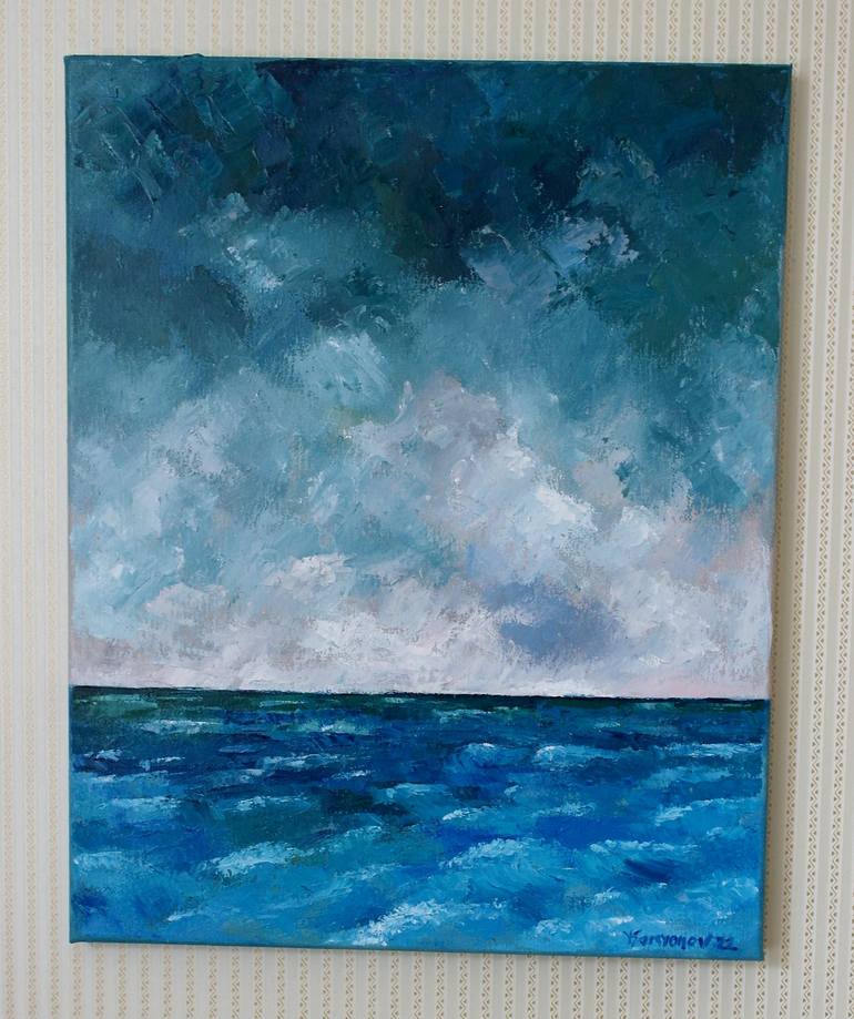 Original Abstract Seascape Painting by Juri Semjonov