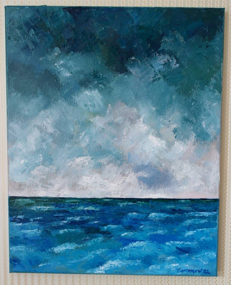 Original Abstract Seascape Painting by Juri Semjonov