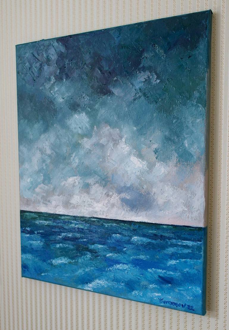 Original Abstract Seascape Painting by Juri Semjonov