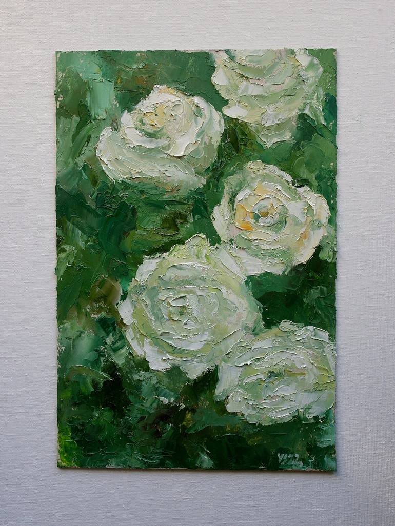 Original Impressionism Floral Painting by Juri Semjonov