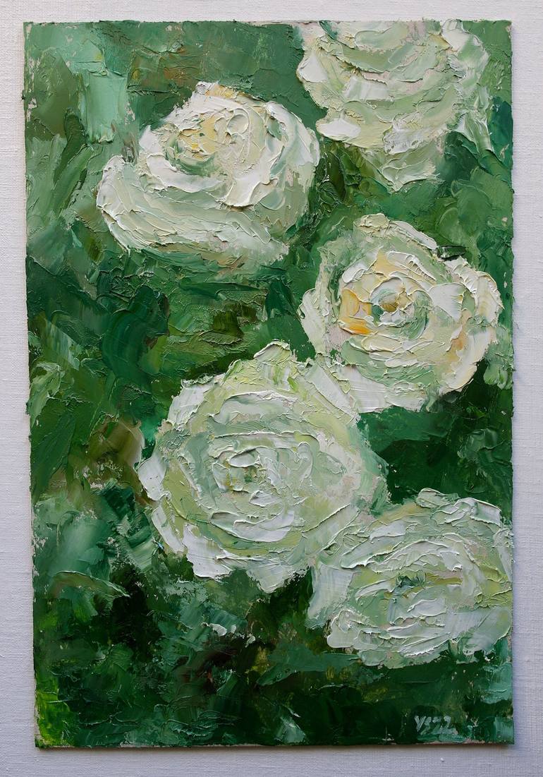 Original Impressionism Floral Painting by Juri Semjonov