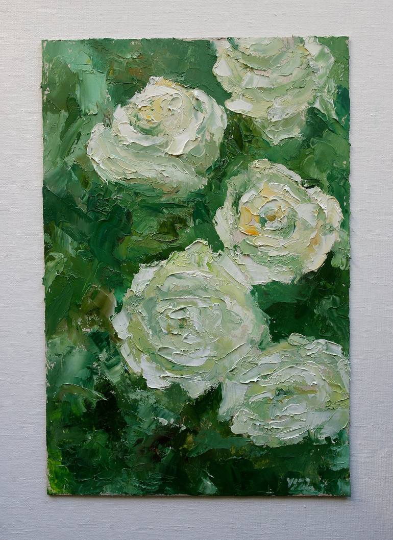 Original Impressionism Floral Painting by Juri Semjonov