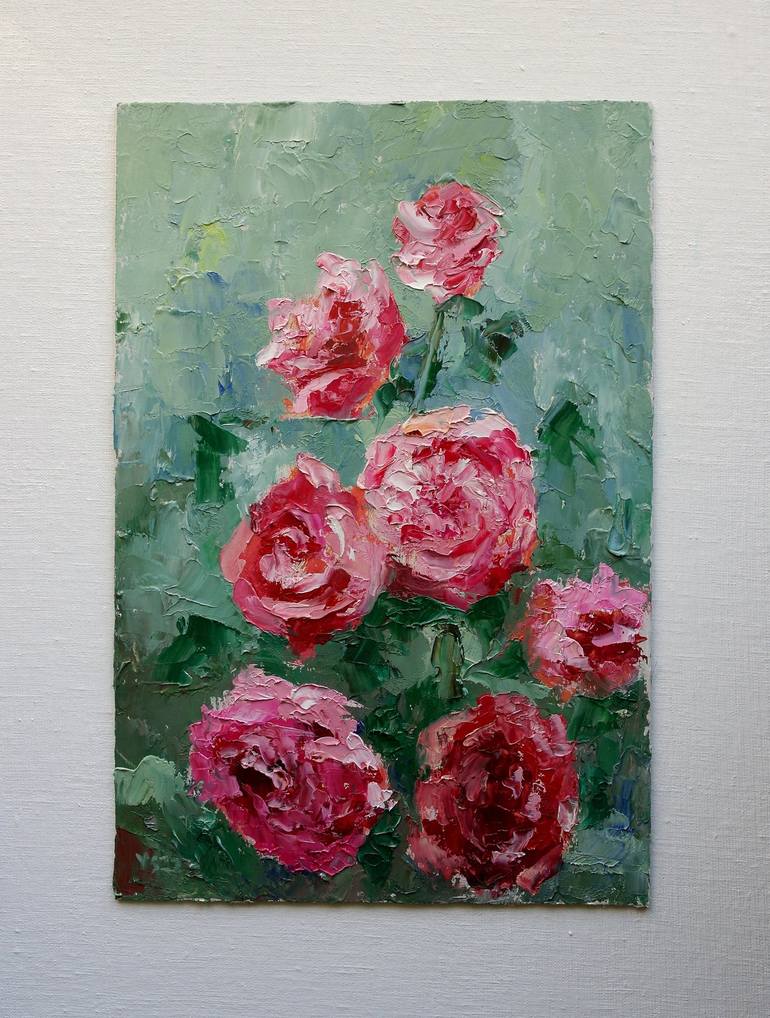 Original Abstract Floral Painting by Juri Semjonov