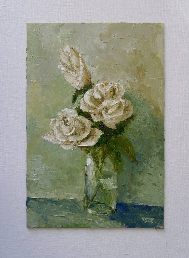 Original Impressionism Floral Painting by Juri Semjonov