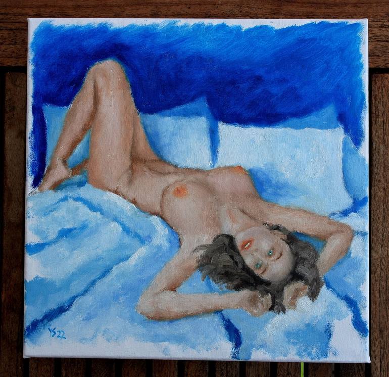 Original Art Deco Nude Painting by Juri Semjonov