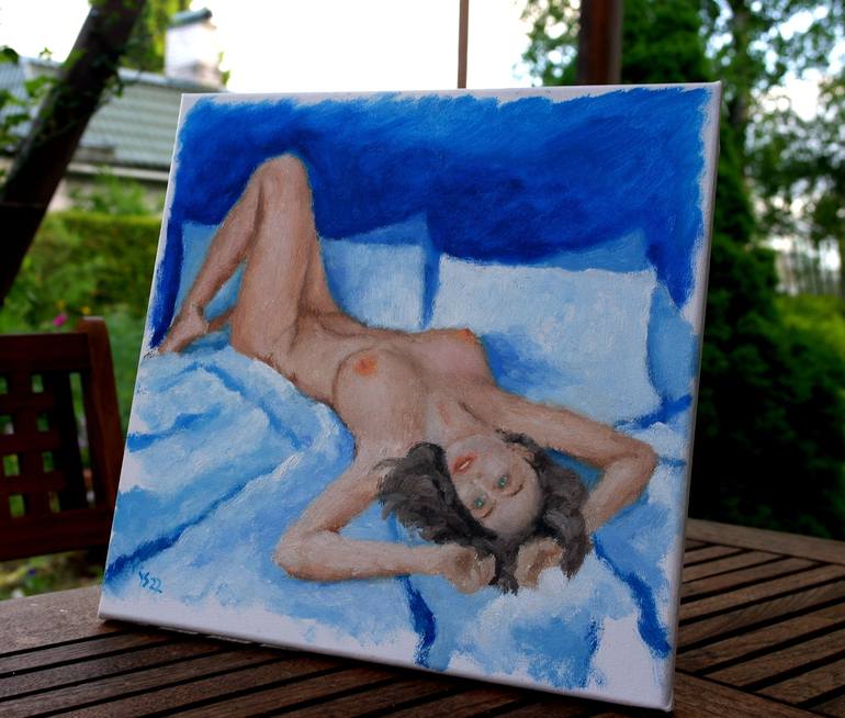 Original Art Deco Nude Painting by Juri Semjonov