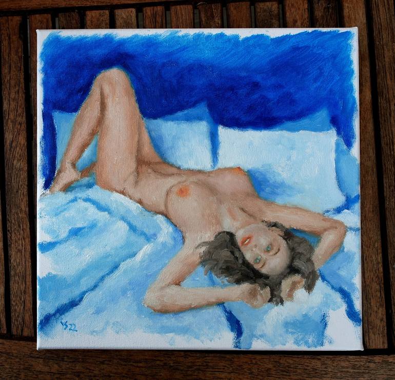 Original Art Deco Nude Painting by Juri Semjonov