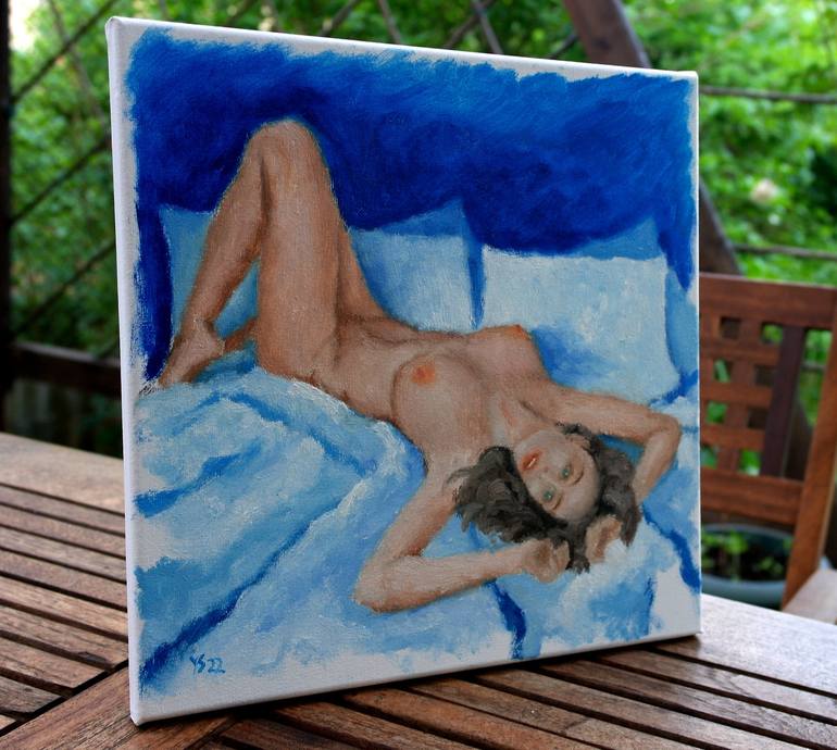 Original Art Deco Nude Painting by Juri Semjonov