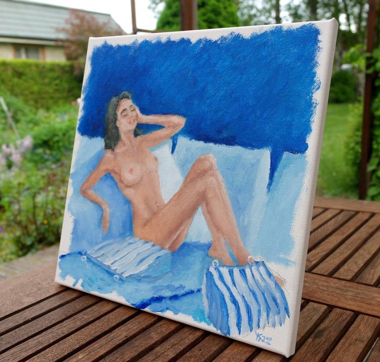 Original Art Deco Nude Painting by Juri Semjonov