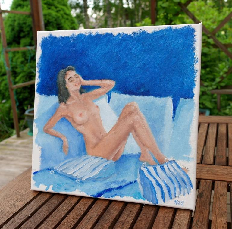 Original Art Deco Nude Painting by Juri Semjonov