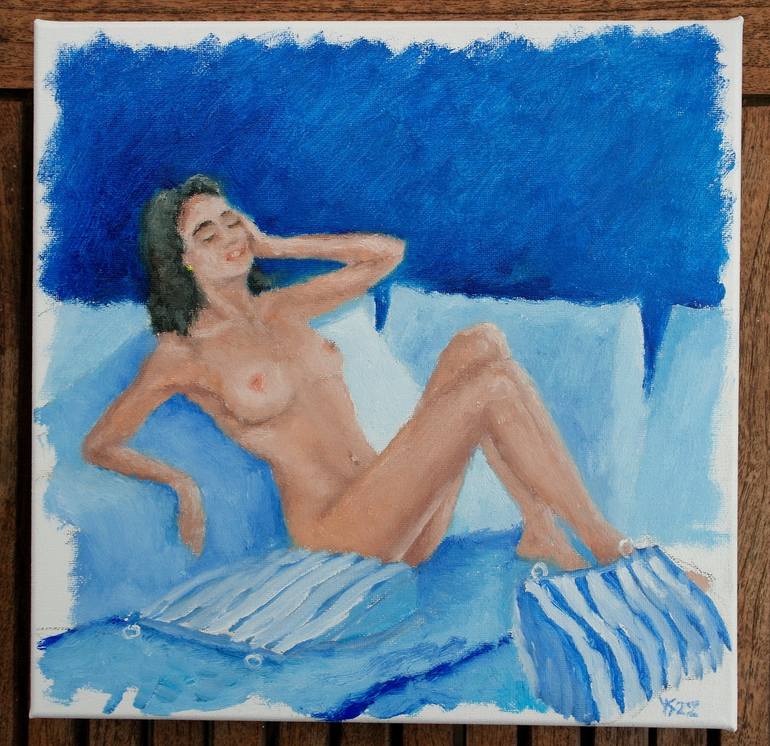 Original Art Deco Nude Painting by Juri Semjonov