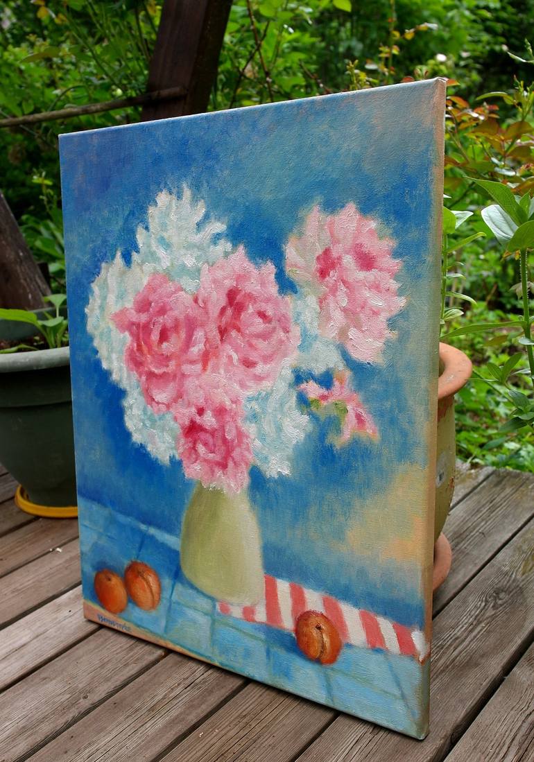 Original Impressionism Floral Painting by Juri Semjonov