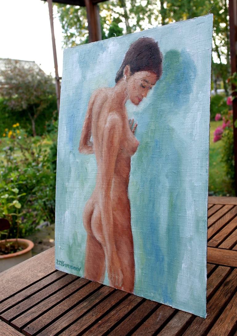 Original Impressionism Erotic Painting by Juri Semjonov