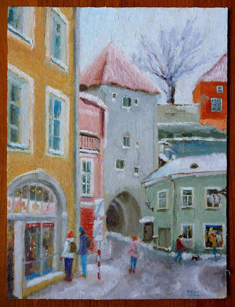 Original Impressionism Cities Painting by Juri Semjonov