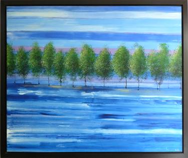 Original Abstract Expressionism Landscape Painting by Abraham Gustin