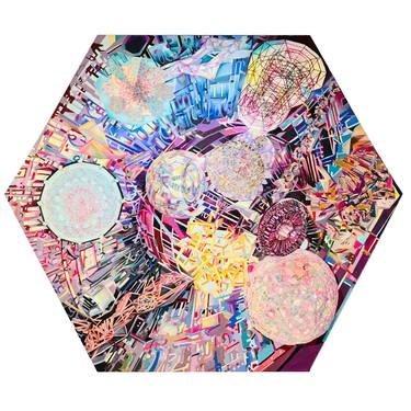 Original Artificial Intelligence Architecture Painting by Sarah  Mottram 