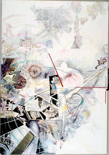 Original Artificial Intelligence Architecture Painting by Sarah  Mottram 