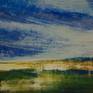 close up detail of the painting's surface