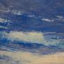 close up detail of the painting's surface