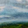 Close up detail of sky and land