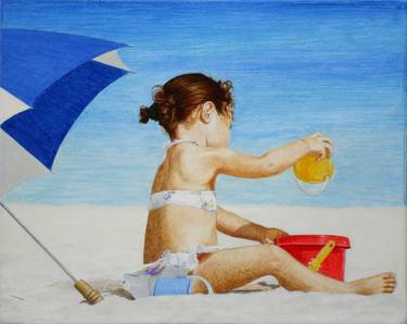 Print of Realism Beach Paintings by Javier Guadarrama