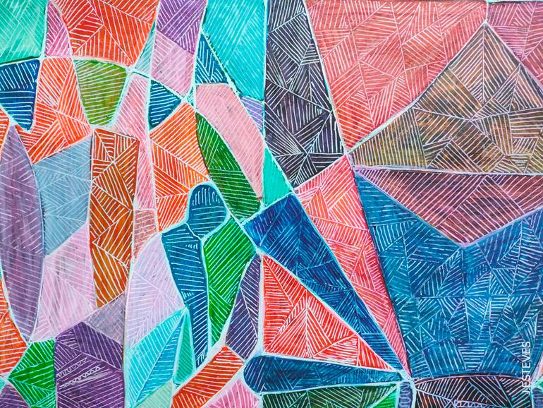 Original Abstract Painting by Esteves De Cooman