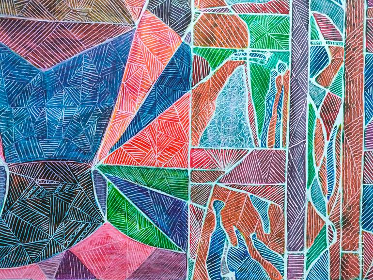 Original Abstract Painting by Esteves De Cooman