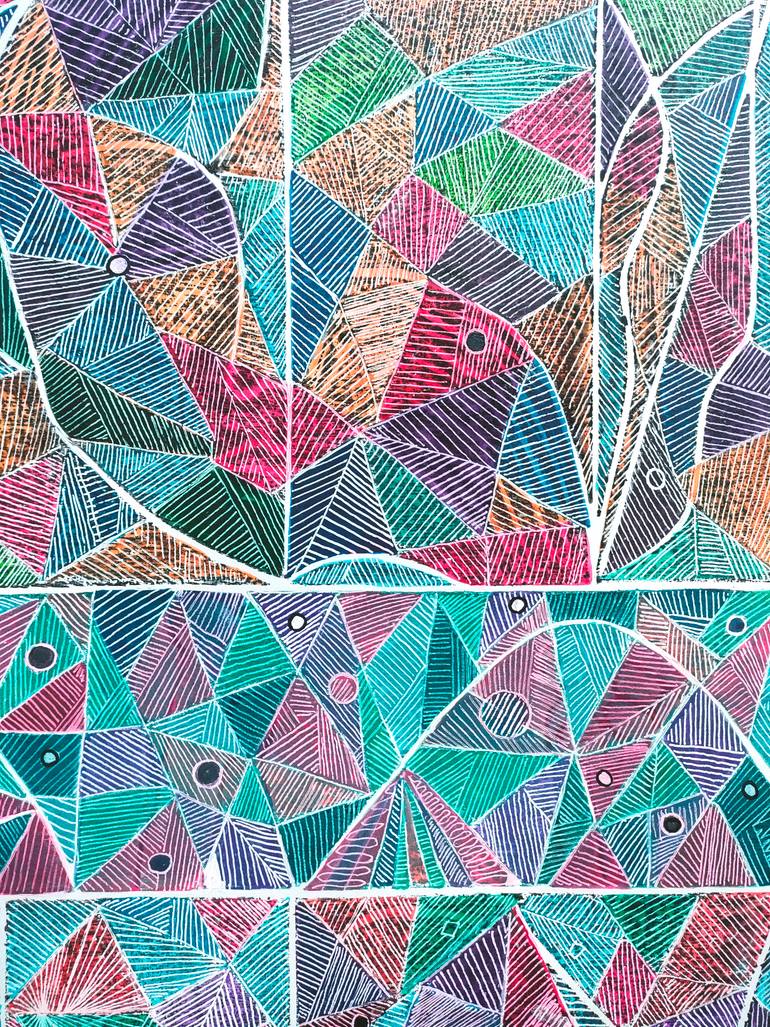 Original Abstract Painting by Esteves De Cooman
