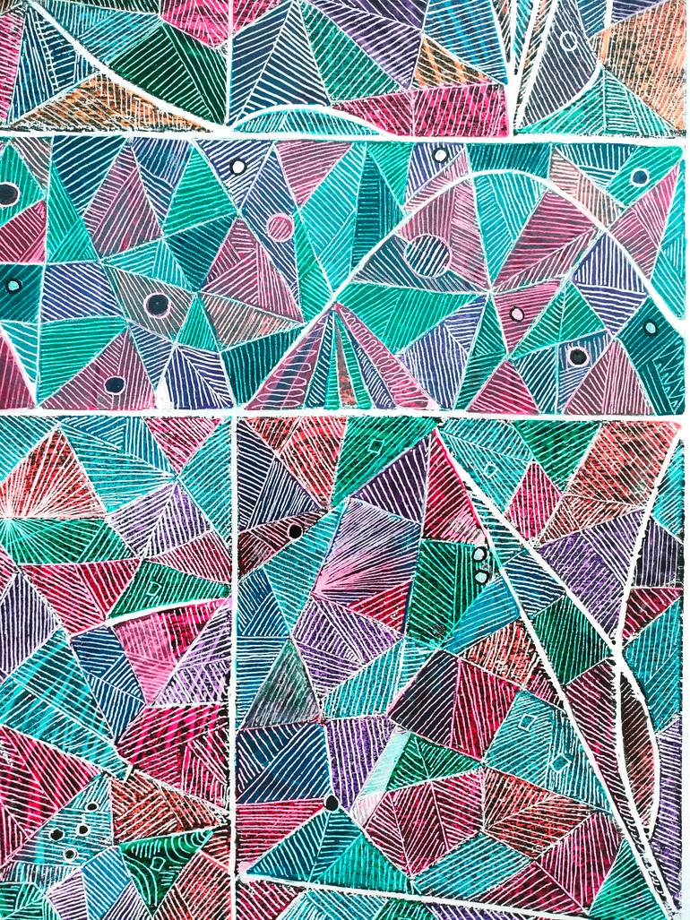 Original Abstract Painting by Esteves De Cooman