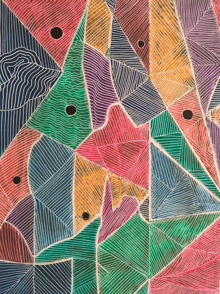 Original Abstract Printmaking by Esteves De Cooman