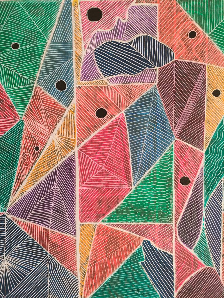 Original Abstract Printmaking by Esteves De Cooman