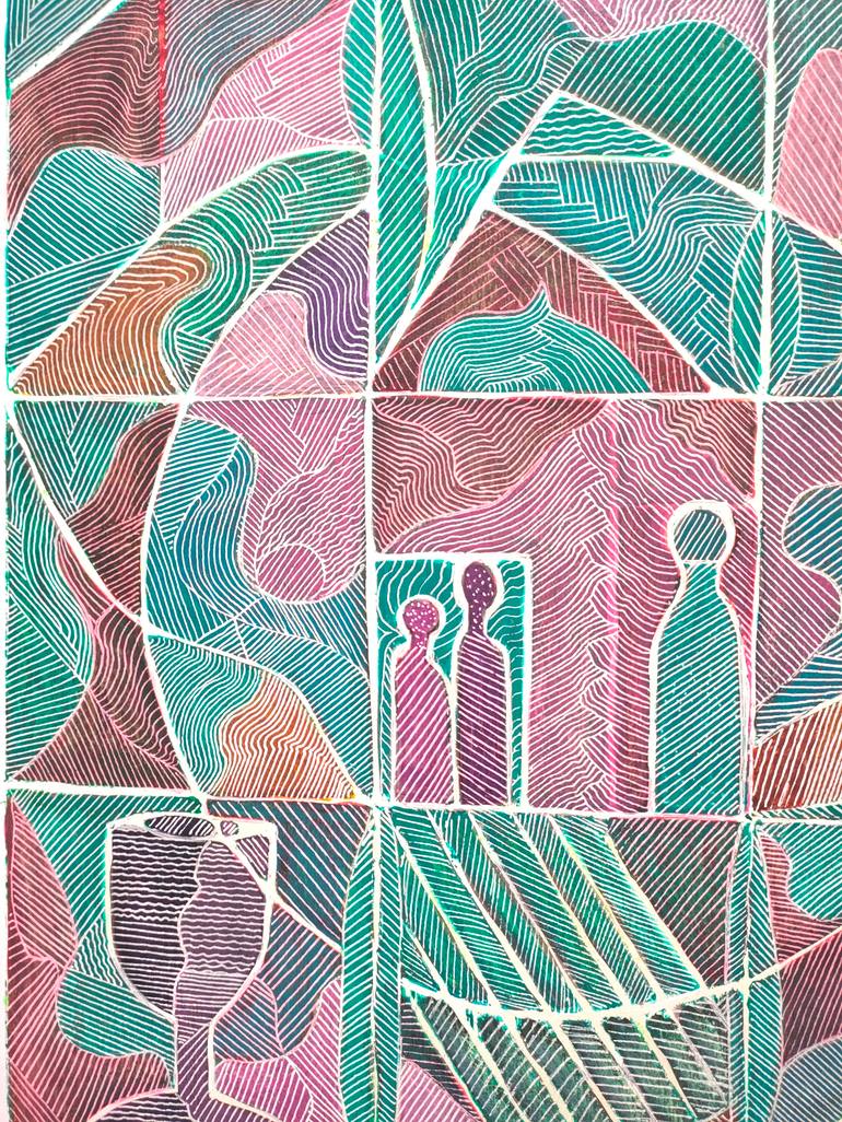 Original Abstract Painting by Esteves De Cooman
