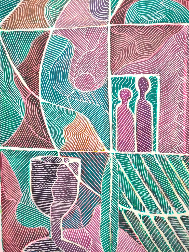 Original Abstract Painting by Esteves De Cooman