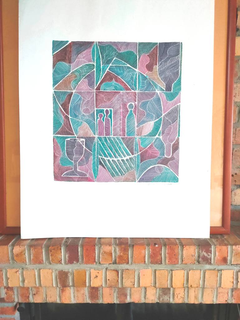 Original Abstract Painting by Esteves De Cooman