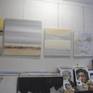 JOUR IDEAL au mur de l'atelier, avec LUMIERE DE GRUISSAN et LE MATIN TISSE