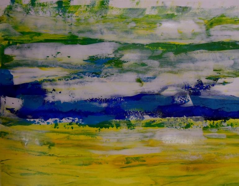 Original Abstract Landscape Painting by ESTEVES DE COOMAN