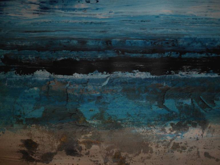 Original Abstract Seascape Painting by ESTEVES DE COOMAN