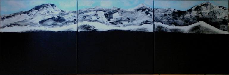 Original Abstract Expressionism Landscape Painting by Esteves De Cooman
